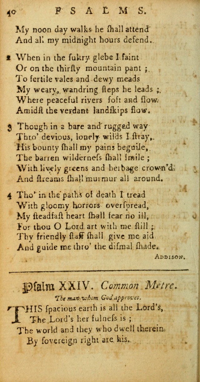 Sacred Poetry: Consisting of Psalms and Hymns, Adapted to Christian        Devotion, in Public and Private. 2nd ed. page 40