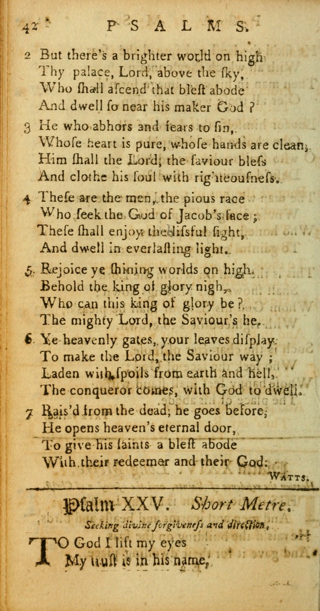 Sacred Poetry: Consisting of Psalms and Hymns, Adapted to Christian        Devotion, in Public and Private. 2nd ed. page 42