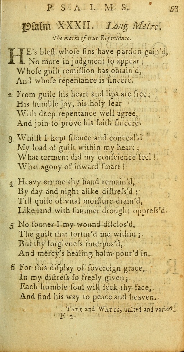 Sacred Poetry: Consisting of Psalms and Hymns, Adapted to Christian        Devotion, in Public and Private. 2nd ed. page 53