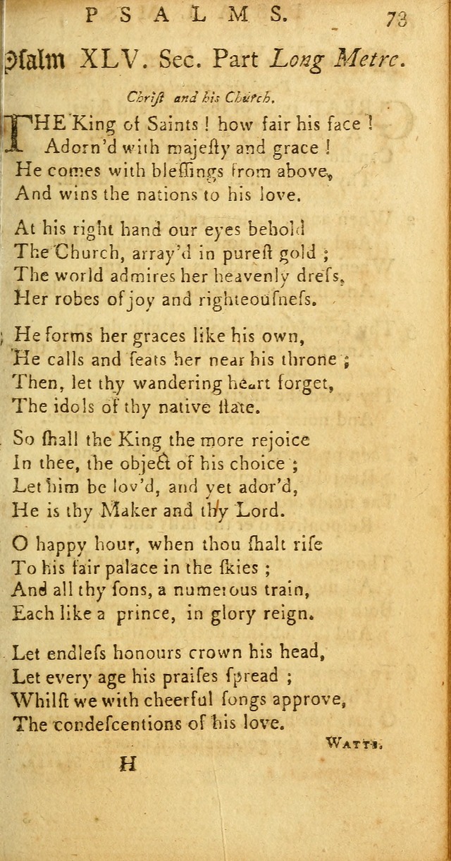 Sacred Poetry: Consisting of Psalms and Hymns, Adapted to Christian        Devotion, in Public and Private. 2nd ed. page 75