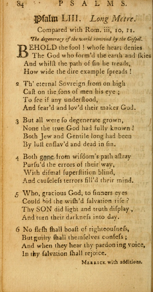 Sacred Poetry: Consisting of Psalms and Hymns, Adapted to Christian        Devotion, in Public and Private. 2nd ed. page 86