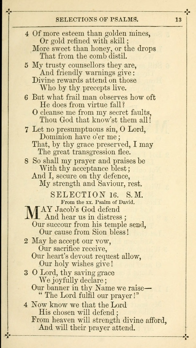 Selections from the Psalms of David in Metre: with hymns suited to the feasts and fasts of the church, and other occasions of public worship page 13