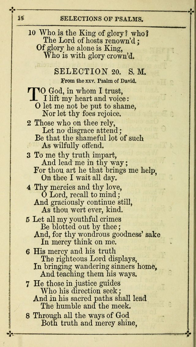 Selections from the Psalms of David in Metre: with hymns suited to the feasts and fasts of the church, and other occasions of public worship page 18