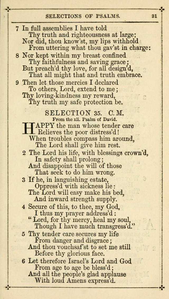 Selections from the Psalms of David in Metre: with hymns suited to the feasts and fasts of the church, and other occasions of public worship page 31