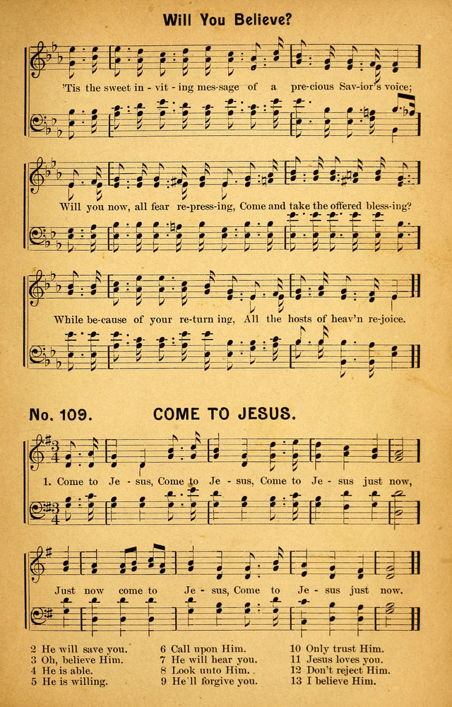 Songs of the Pentecost for the Forward Gospel Movement page 107