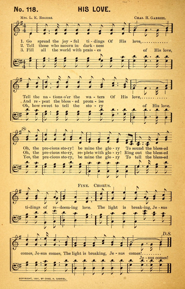 Songs of the Pentecost for the Forward Gospel Movement page 116