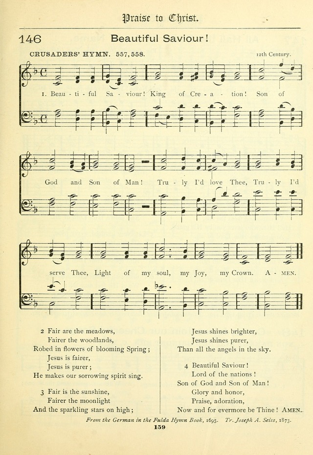 School and Parish Hymnal: with tunes page 160