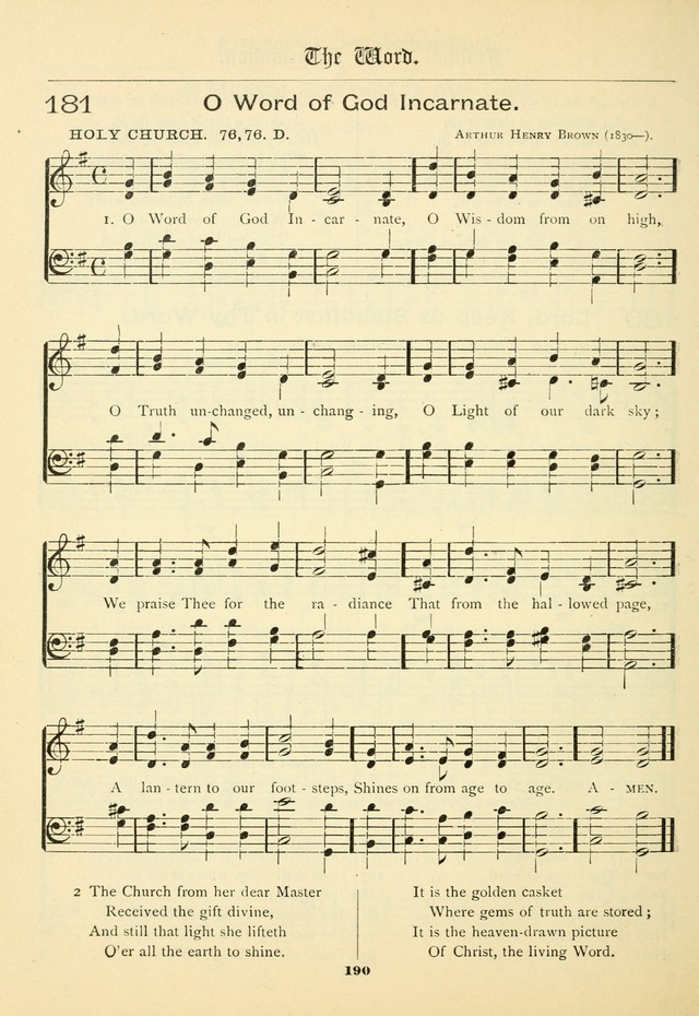 School and Parish Hymnal: with tunes page 191