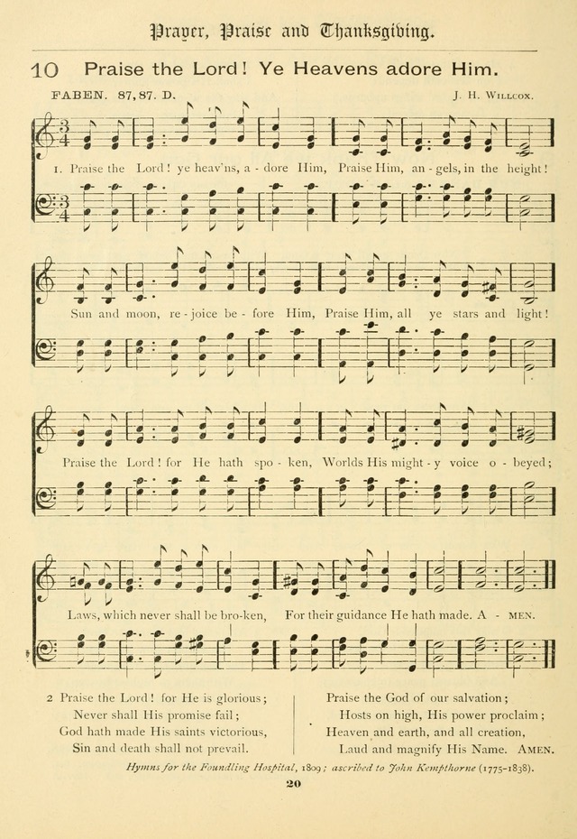 School and Parish Hymnal: with tunes page 21