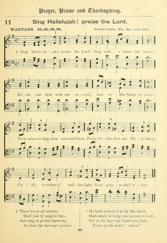 School and Parish Hymnal: with tunes page 22