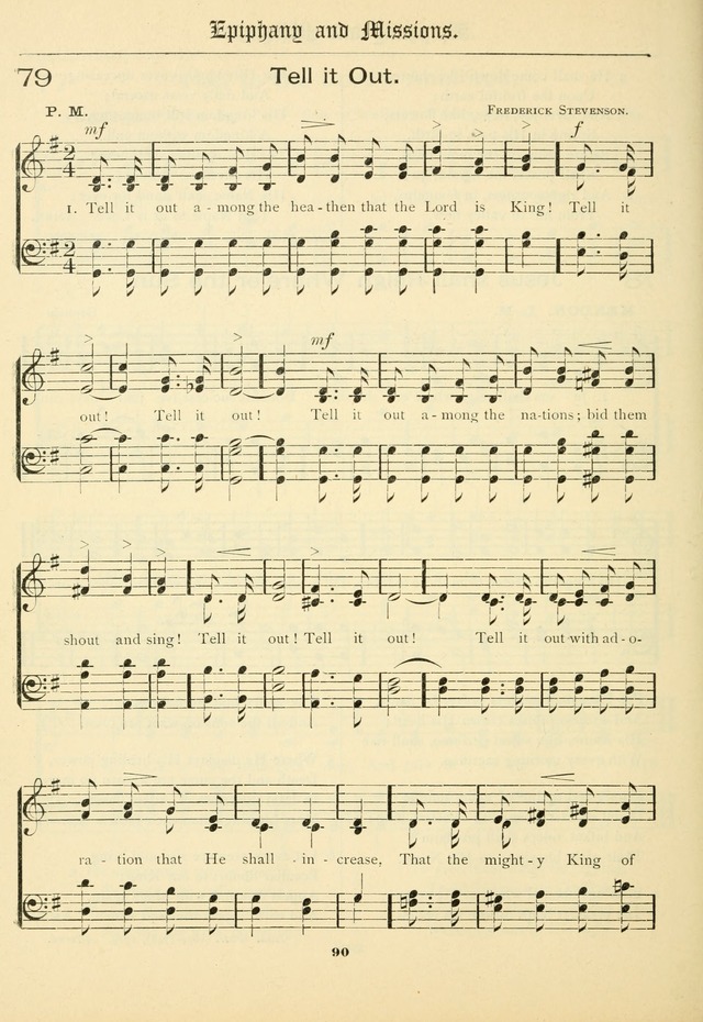 School and Parish Hymnal: with tunes page 91