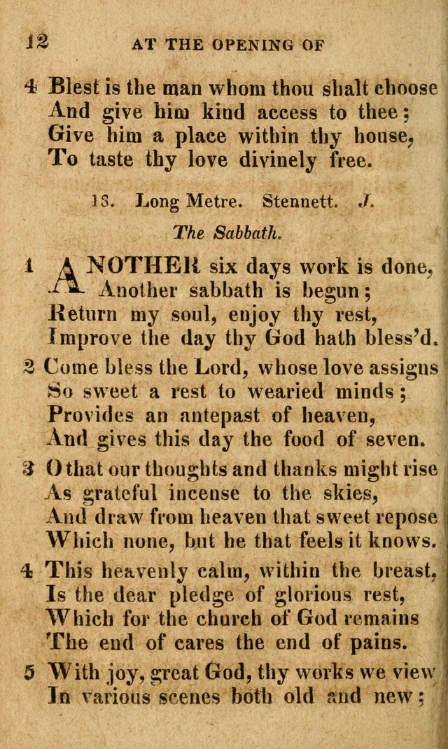 A Selection of Psalms and Hymns: done under the appointment of the Philadelphian Association (4th ed.) page 12