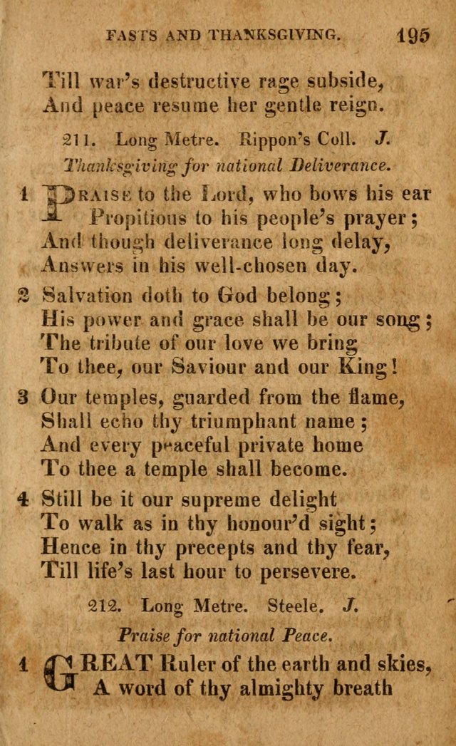 A Selection of Psalms and Hymns: done under the appointment of the Philadelphian Association (4th ed.) page 195