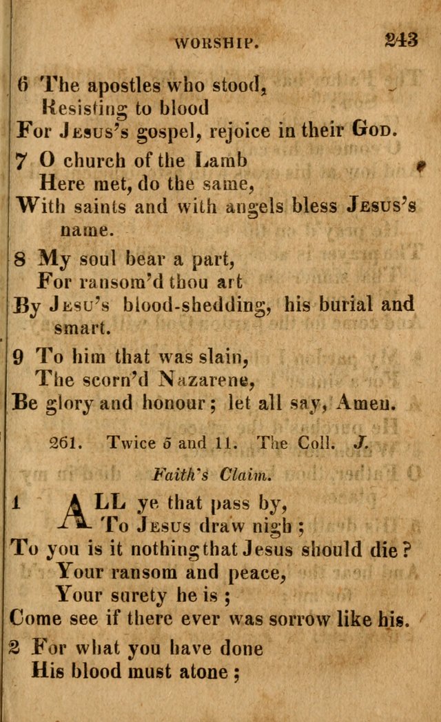 A Selection of Psalms and Hymns: done under the appointment of the Philadelphian Association (4th ed.) page 243