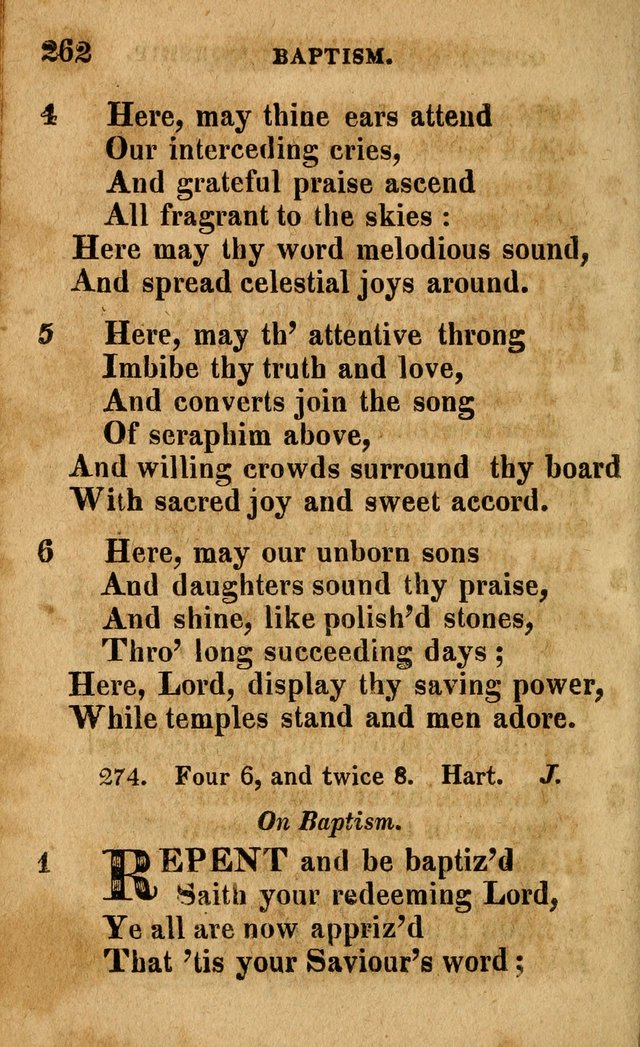 A Selection of Psalms and Hymns: done under the appointment of the Philadelphian Association (4th ed.) page 262