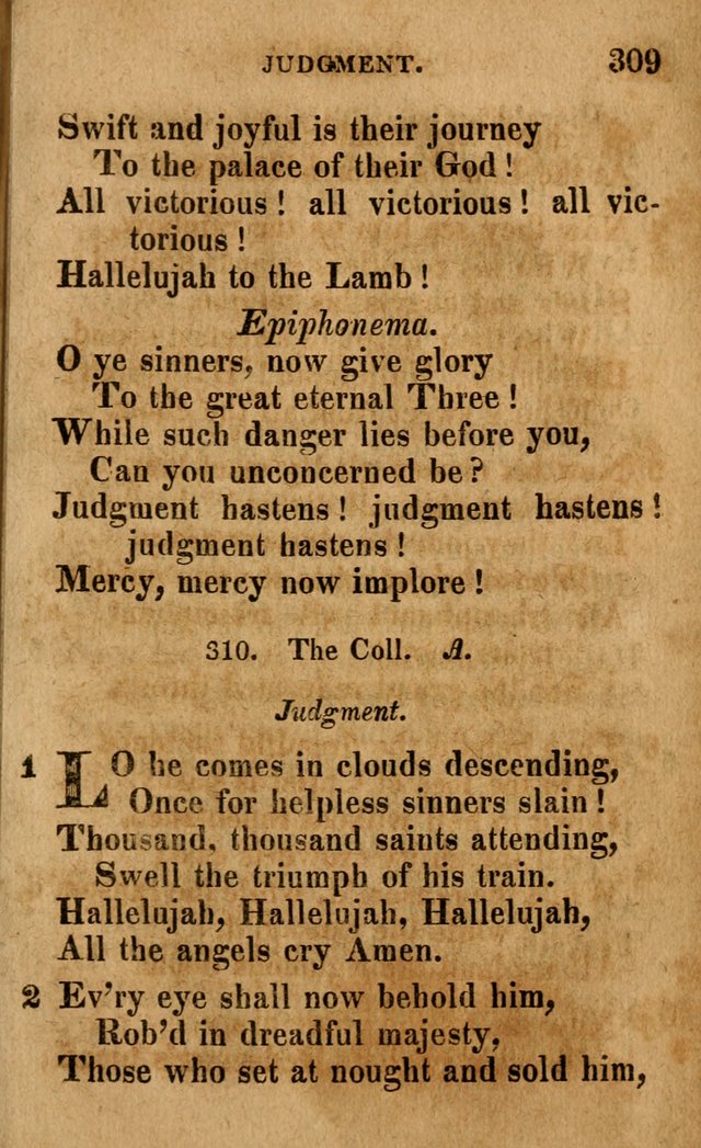 A Selection of Psalms and Hymns: done under the appointment of the Philadelphian Association (4th ed.) page 309