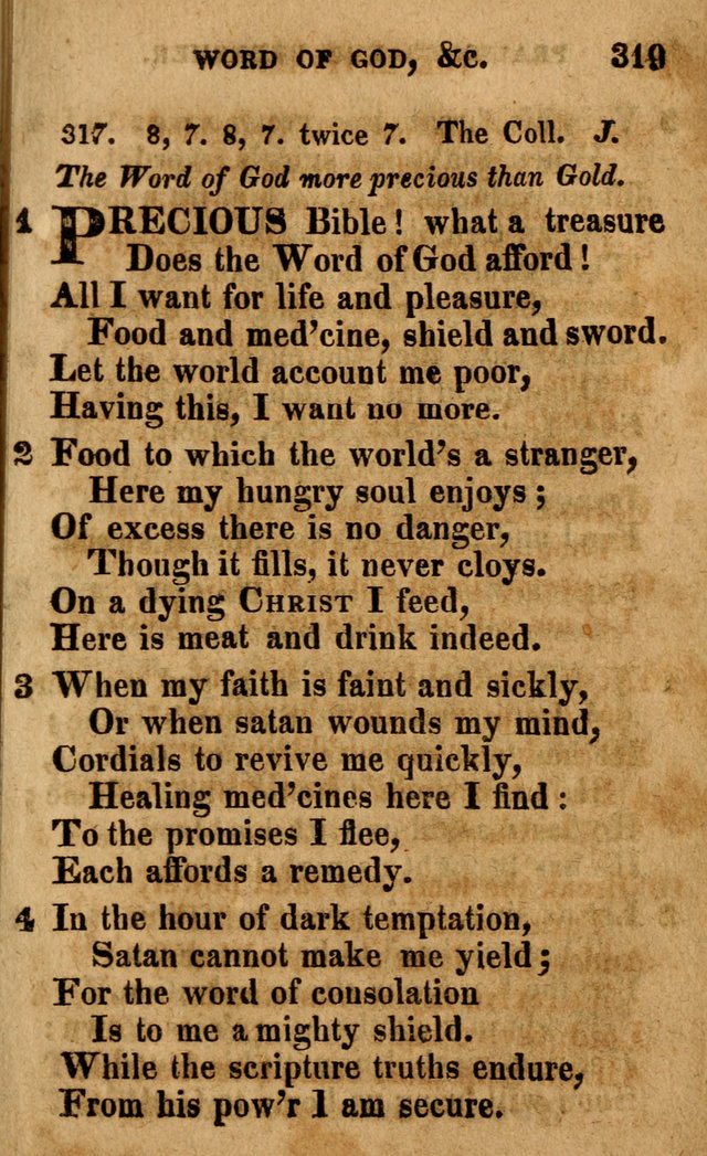 A Selection of Psalms and Hymns: done under the appointment of the Philadelphian Association (4th ed.) page 319