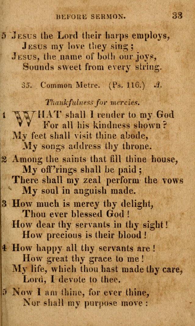 A Selection of Psalms and Hymns: done under the appointment of the Philadelphian Association (4th ed.) page 33