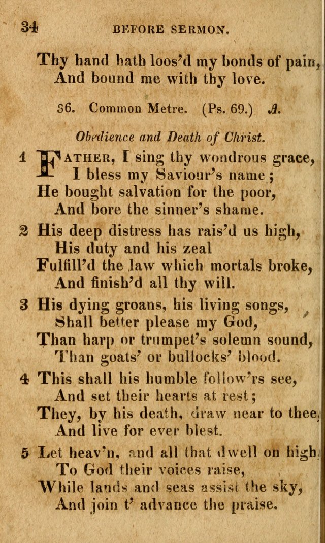 A Selection of Psalms and Hymns: done under the appointment of the Philadelphian Association (4th ed.) page 34