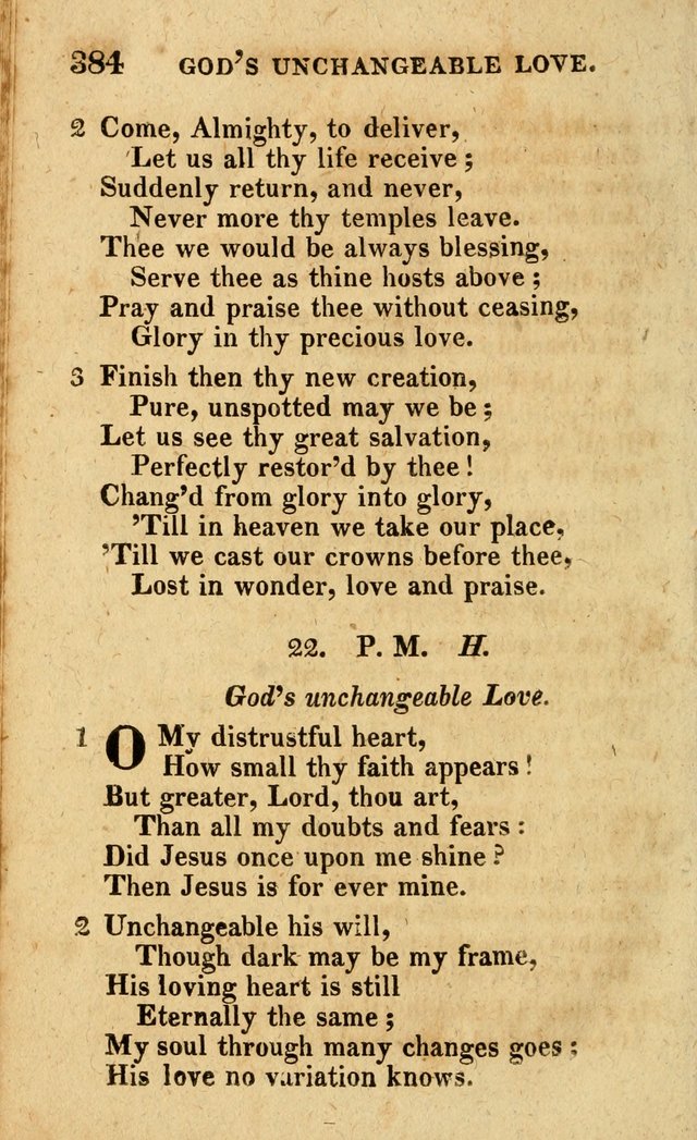 A Selection of Psalms and Hymns: done under the appointment of the Philadelphian Association (4th ed.) page 384