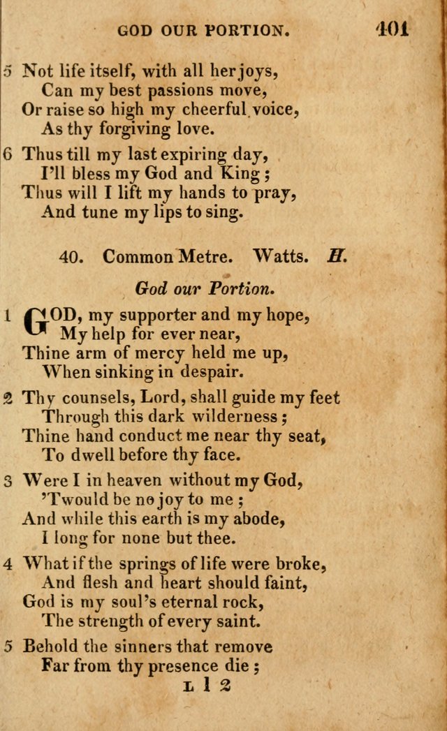 A Selection of Psalms and Hymns: done under the appointment of the Philadelphian Association (4th ed.) page 401