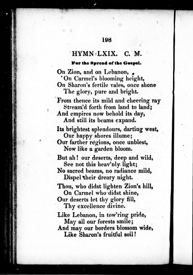 A Selection of Psalms, Hymns and Anthems, for every Sunday and principal festival throughout the year. for the use of congregations in the dioceses Quebec and Toronto. page 198