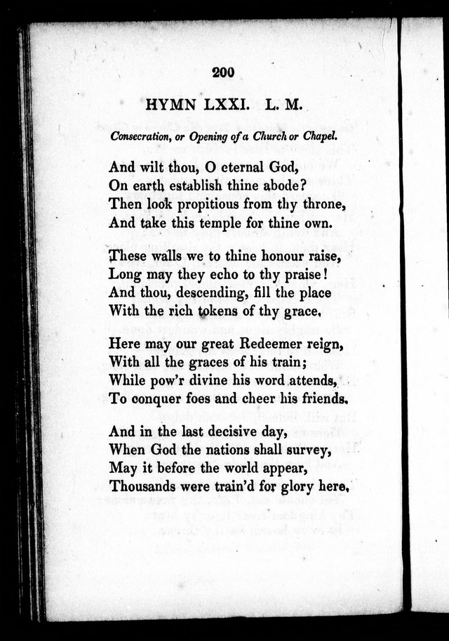 A Selection of Psalms, Hymns and Anthems, for every Sunday and principal festival throughout the year. for the use of congregations in the dioceses Quebec and Toronto. page 200