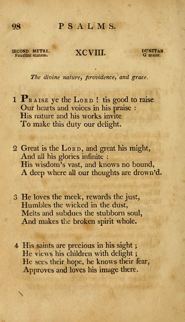 A Selection of Psalms and Hymns, Embracing all the Varieties of Subjects page 100