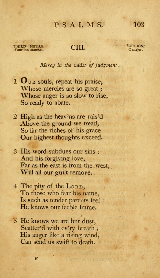 A Selection of Psalms and Hymns, Embracing all the Varieties of Subjects page 105