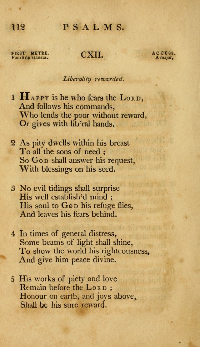 A Selection of Psalms and Hymns, Embracing all the Varieties of Subjects page 114