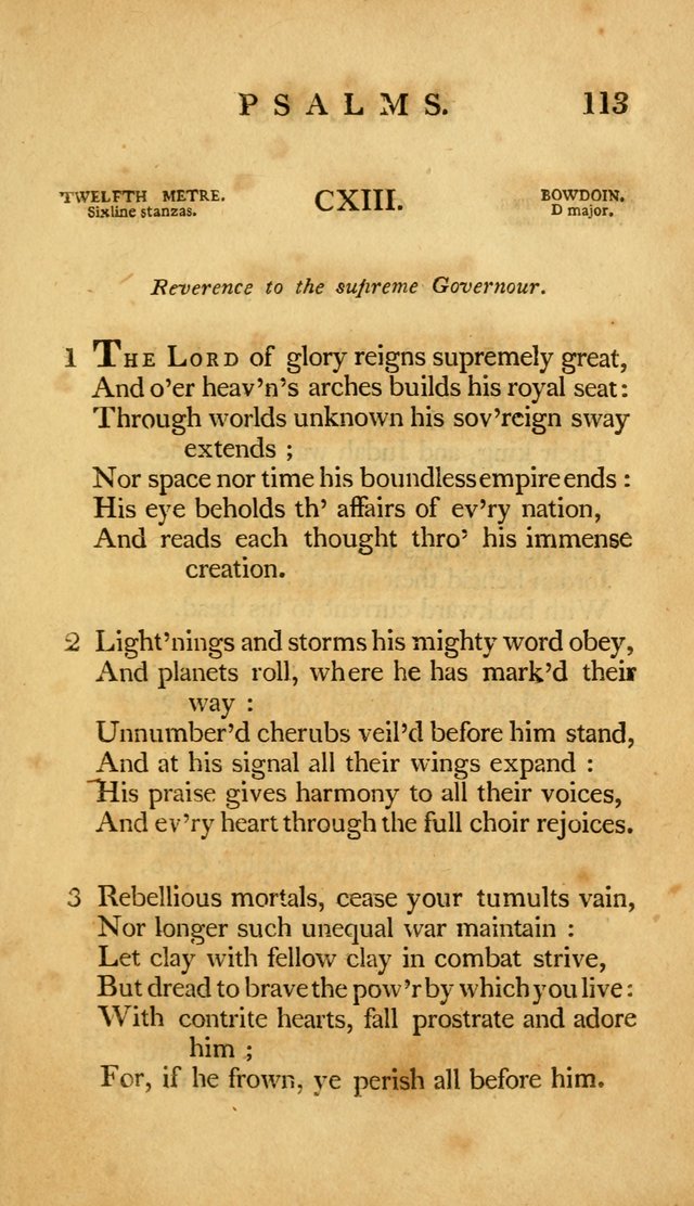 A Selection of Psalms and Hymns, Embracing all the Varieties of Subjects page 115