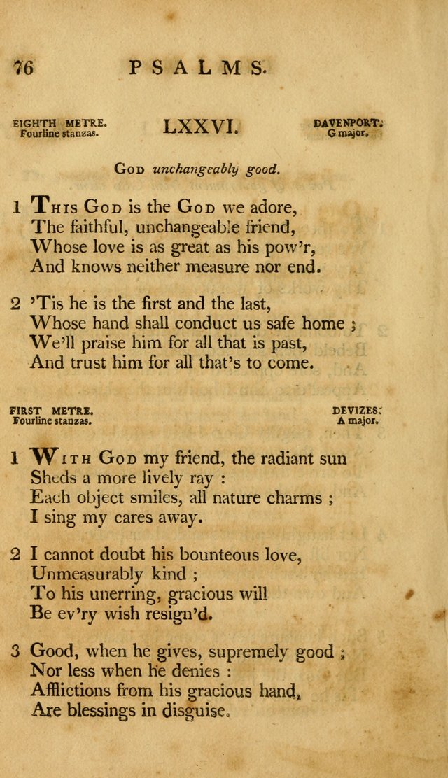 A Selection of Psalms and Hymns, Embracing all the Varieties of Subjects page 78