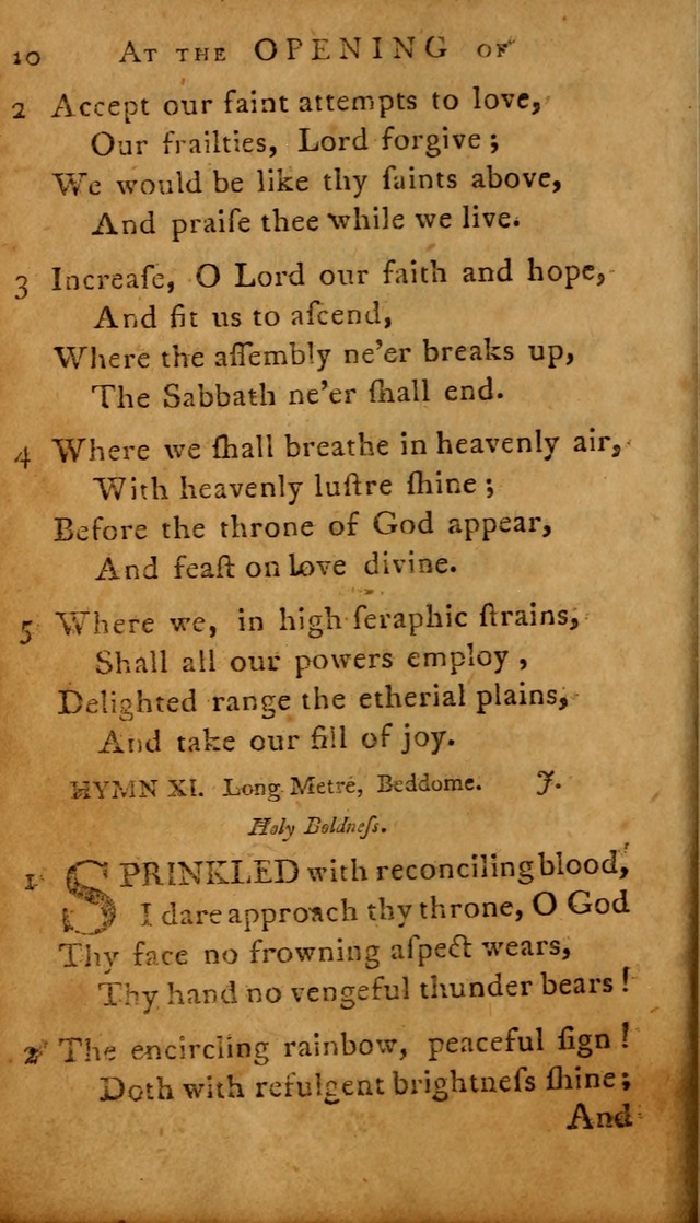 A Selection of Psalms and Hymns: done under the appointment of  the Philadelphian Association page 10