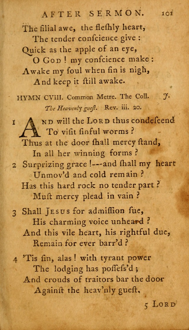 A Selection of Psalms and Hymns: done under the appointment of  the Philadelphian Association page 101