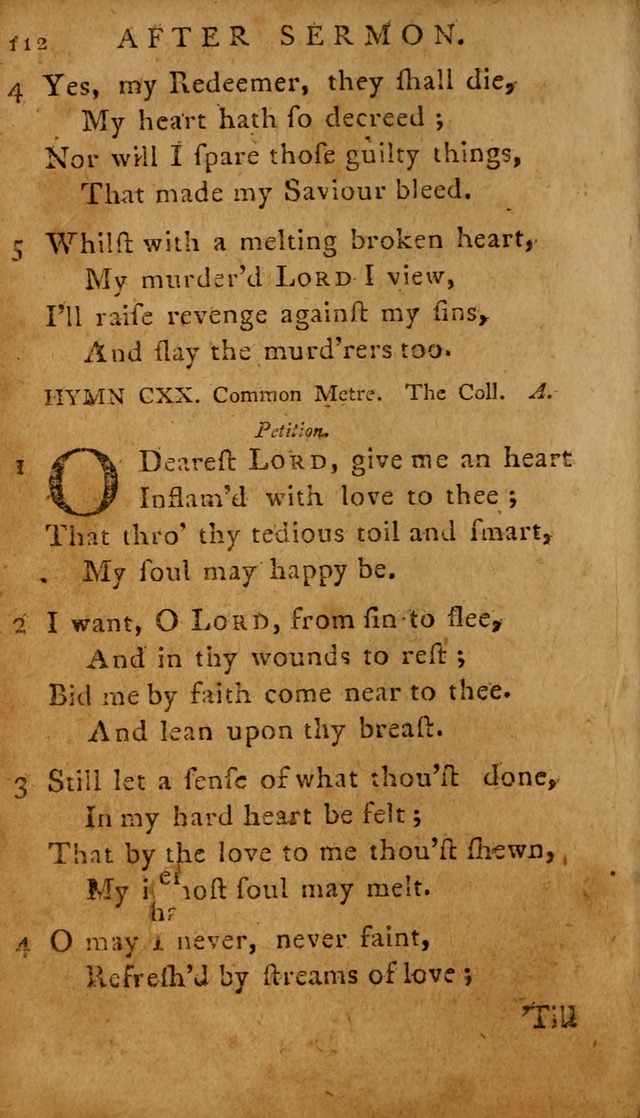 A Selection of Psalms and Hymns: done under the appointment of  the Philadelphian Association page 112