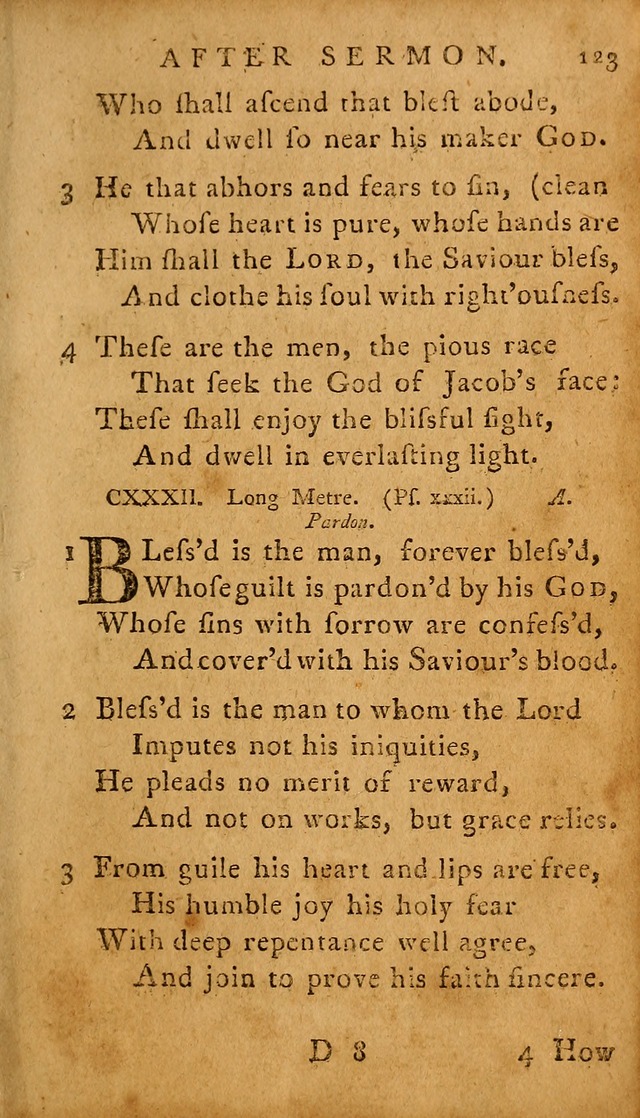 A Selection of Psalms and Hymns: done under the appointment of  the Philadelphian Association page 123