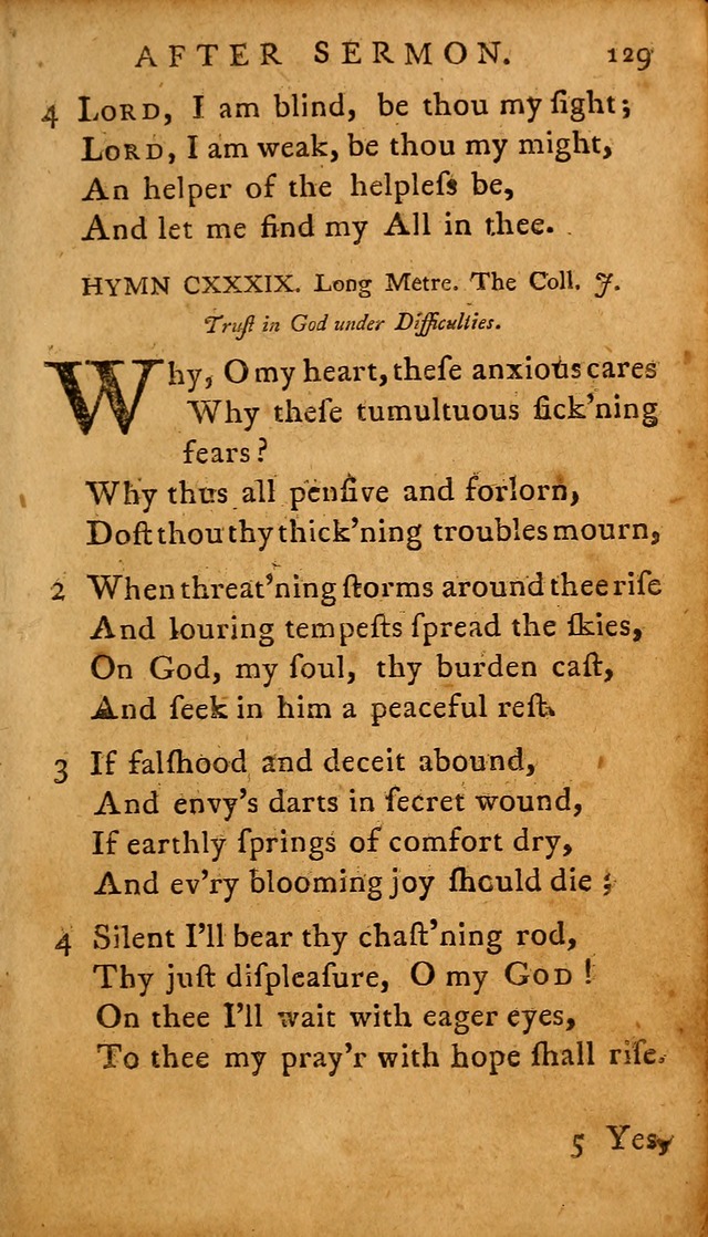 A Selection of Psalms and Hymns: done under the appointment of  the Philadelphian Association page 129