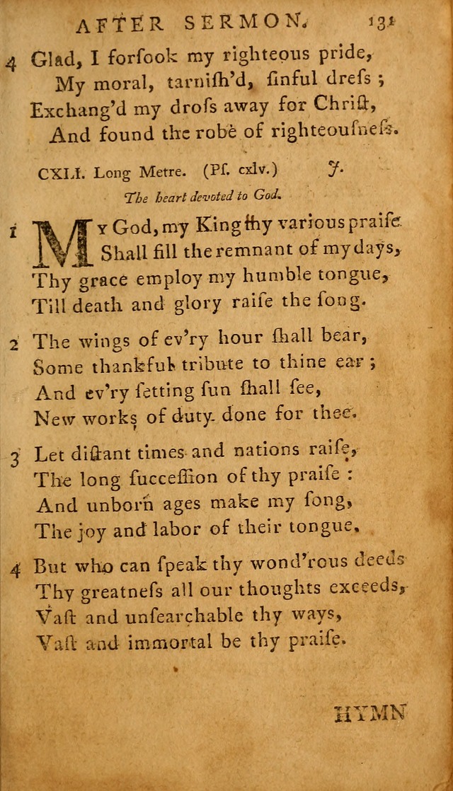 A Selection of Psalms and Hymns: done under the appointment of  the Philadelphian Association page 131