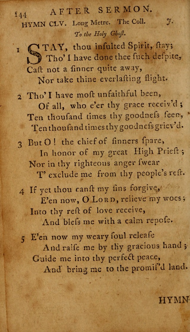 A Selection of Psalms and Hymns: done under the appointment of  the Philadelphian Association page 144