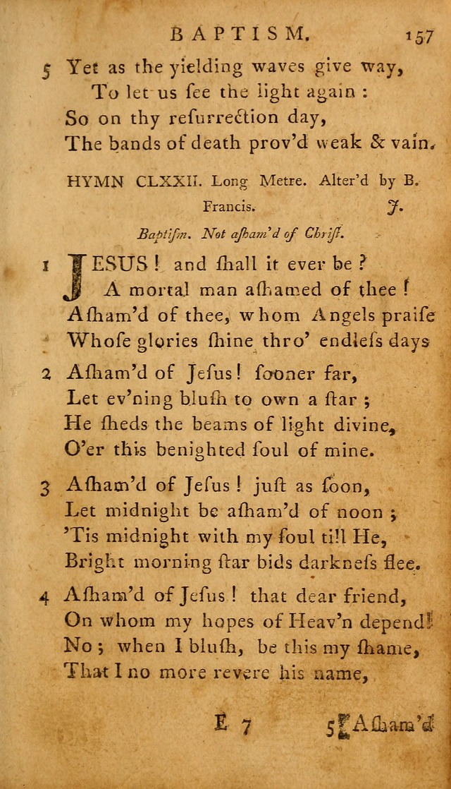 A Selection of Psalms and Hymns: done under the appointment of  the Philadelphian Association page 157