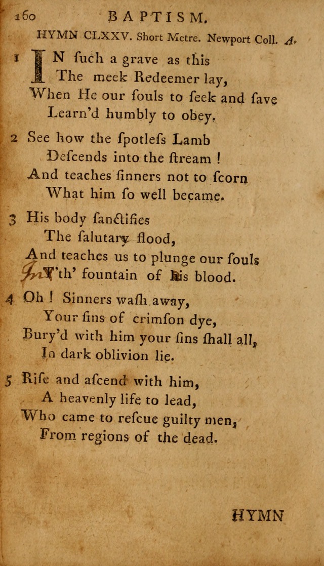 A Selection of Psalms and Hymns: done under the appointment of  the Philadelphian Association page 160