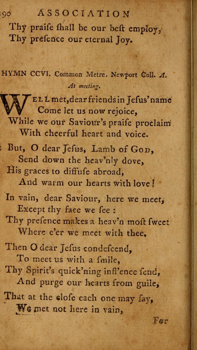 A Selection of Psalms and Hymns: done under the appointment of  the Philadelphian Association page 190