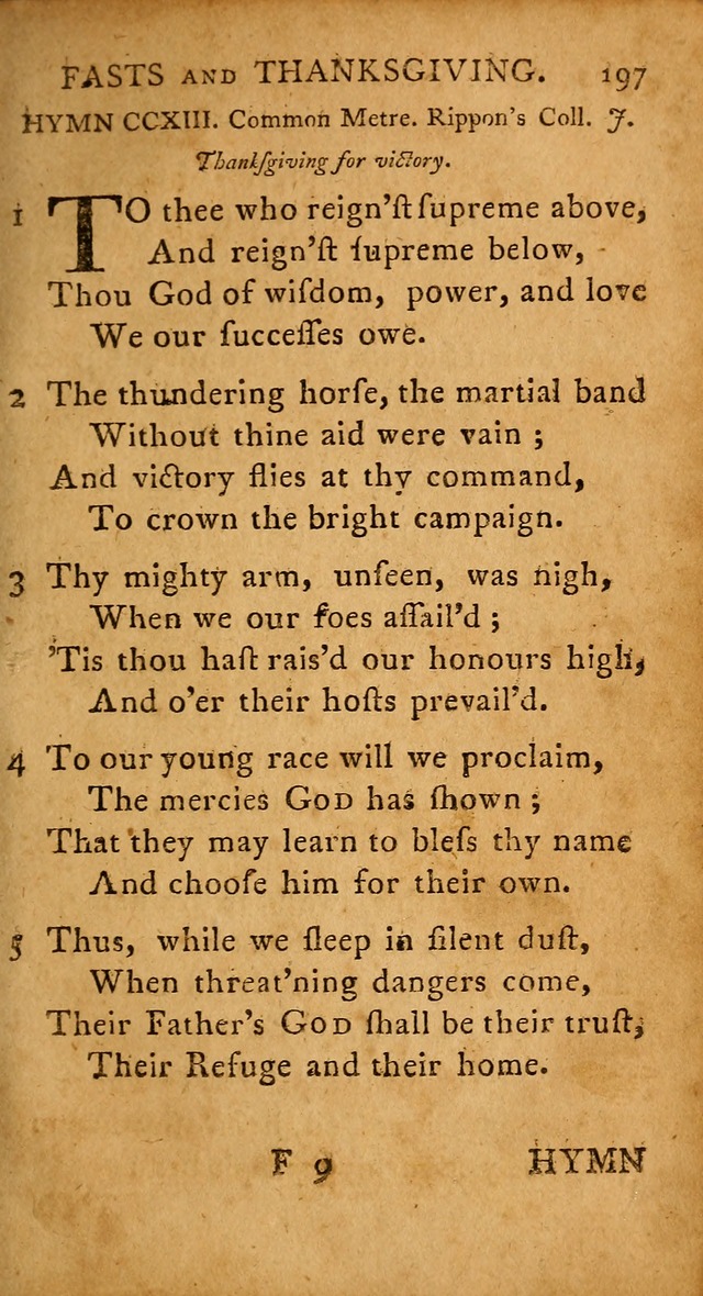 A Selection of Psalms and Hymns: done under the appointment of  the Philadelphian Association page 197