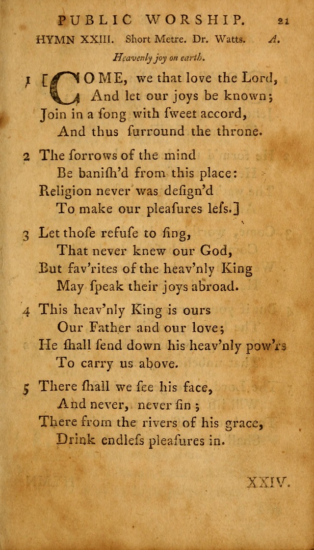 A Selection of Psalms and Hymns: done under the appointment of  the Philadelphian Association page 21