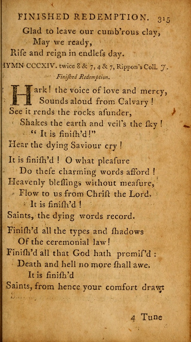 A Selection of Psalms and Hymns: done under the appointment of  the Philadelphian Association page 325