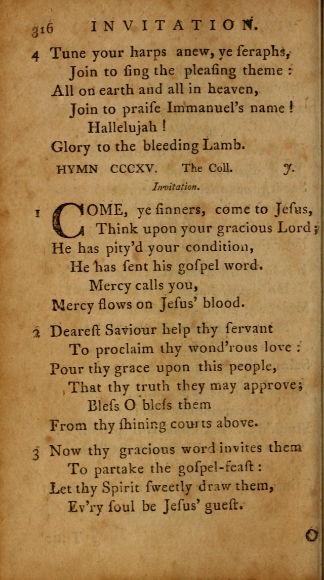 A Selection of Psalms and Hymns: done under the appointment of  the Philadelphian Association page 326