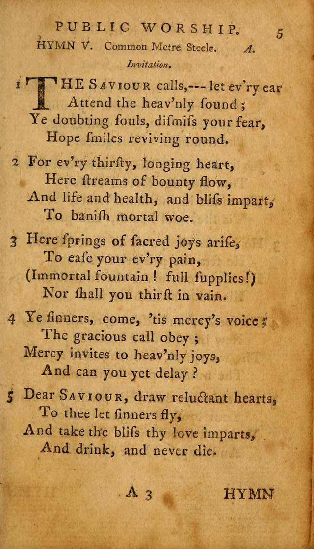 A Selection of Psalms and Hymns: done under the appointment of  the Philadelphian Association page 5