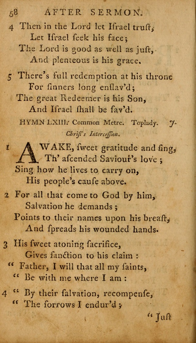 A Selection of Psalms and Hymns: done under the appointment of  the Philadelphian Association page 58