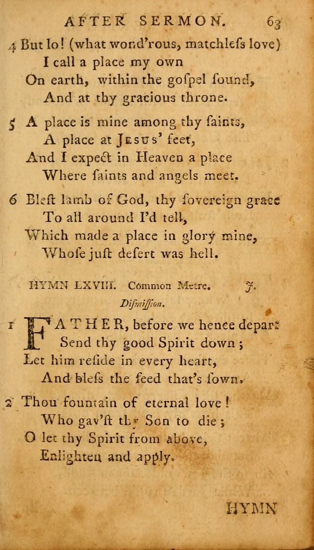 A Selection of Psalms and Hymns: done under the appointment of  the Philadelphian Association page 63