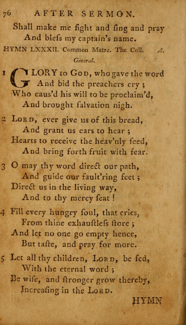 A Selection of Psalms and Hymns: done under the appointment of  the Philadelphian Association page 76